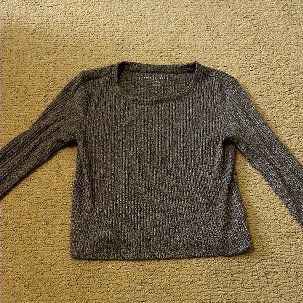 American Eagle Soft Gray Long Sleeve